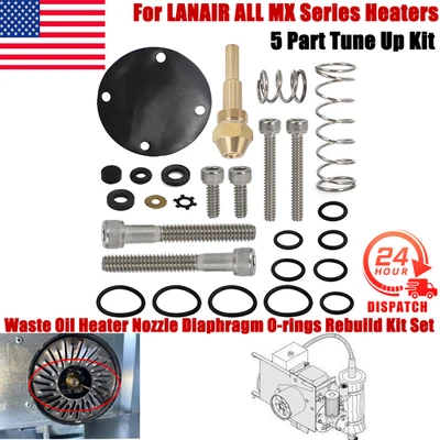 Kit de puesta a punto de 5 piezas para calentador de aceite residual Lanair MX150/200/250/300 con boquilla Foto 1 de 4