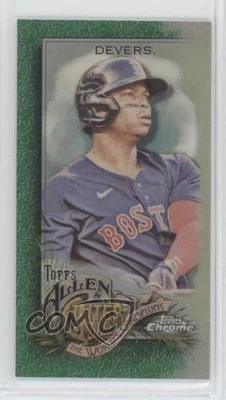 2022 Topps Allen & Ginter Chrome Mini Green Refractor /99 Rafael Devers #46 - Image 1 of 2