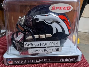 Clinton Portis Denver Broncos autographed signed mini helmet coa - Picture 1 of 3