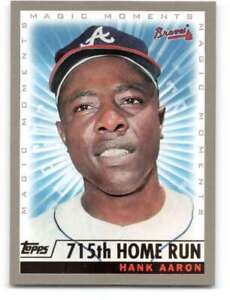 2000 Topps #237d Hank Aaron Atlanta Braves Baseball Card NM-MT 715th Home Run