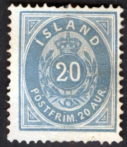 Iceland Scott 17a 20aur MH 1882-96 - Picture 1 of 2