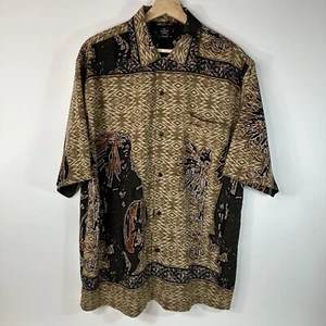 Vintage BOFF Button Up Shirt Aztec Indian Native American Mens Medium M - Picture 1 of 12
