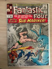Fantastic Four (Vol 1) #33.  VF+  Classic Kirby Sub-Mariner cover. Dec 1964