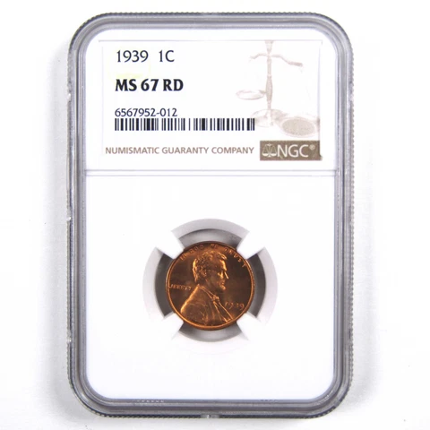 1939 Lincoln Wheat Cent MS 67 RD NGC Penny 1c Uncirculated SKU:I3150 Cover
