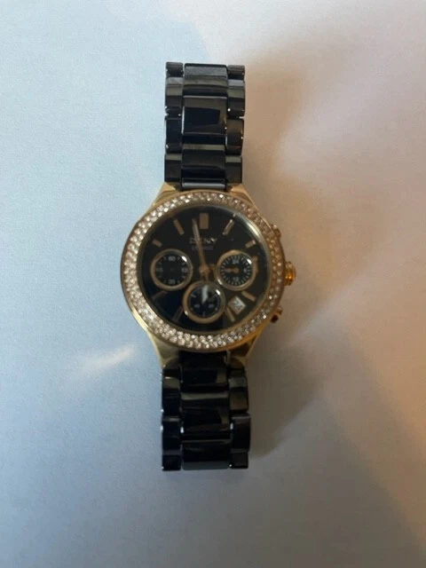 DKNY Silver-tone Glitz White Ceramic Chronograph Watch NY4984 - Image 1 of 2