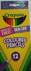 Coloured Pencils- Pack of 12 Mixed Colour Pencils (Crayola Brand)