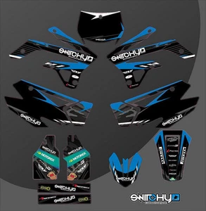 BLACK CAMOTM MX 250 F 450F GRAPHIC STICKER KIT 2008-2014 DECOR DECALS - Picture 1 of 1