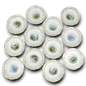 Copeland Spode Fischteller handbemalt antik Porzellan 12er Set - Bild 1 von 7