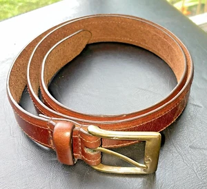 Dockers Brown Genuine Leather Dress Belt - Men's Size 38 - Picture 1 of 6