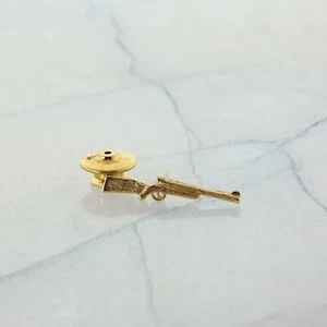 14K Gelbgold Gewehr Tie Tack um 1970 * - Bild 1 von 6