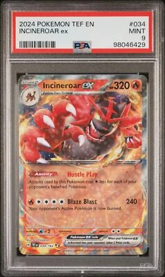 2024 POKEMON TEMPORAL FORCES TEF EN #34 INCINEROAR ex PSA 9 LOW POP! - Image 1 of 2