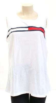 Tommy Hilfiger Camiseta Deportiva Blanca Sin Mangas Para Mujer Nueva Con Etiquetas Foto 1 de 4