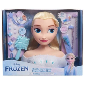 Disney Frozen Just Play 2 Deluxe Elsa la Reina de las Nieves Cabeza de Estilo, 17 Piezas NUEVO - Imagen 1 de 10