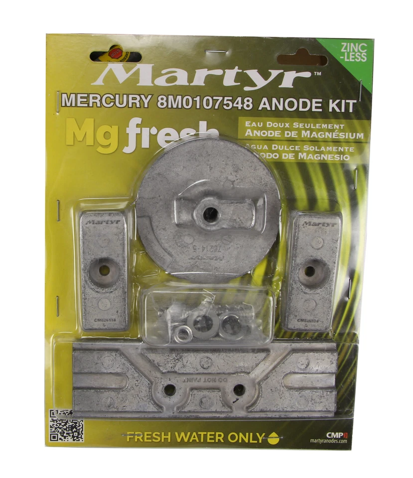 SIEHE ARTIKELBESCHREIBUNG Anodensatz Anoden Magnesium für Mercury F150EFI, ersetzt OE Nr. 8M0107548