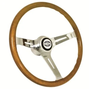 Empi 79-4028 Classic Vw Bug Steering Wheel With Adapter 15" Wood 23mm Grip - Picture 1 of 5