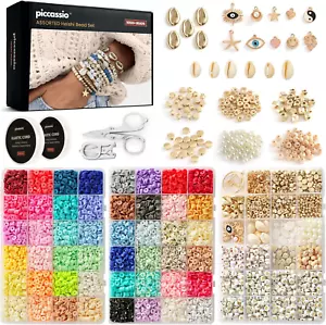 10100+ Pcs Clay Beads Bracelet Making Kit - Heishi Beads for Jewelry Making Kit - Picture 1 of 12