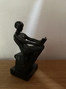 Skulptur M. le Verrier , Bronze, Signiert, Art deco - Bild 1 von 8