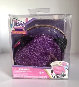 REAL LITTLES Mini Handbags Series 3 Purple Glitter Cat Bag 6 Beauty Surprises - Picture 1 of 6