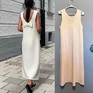VESTIDO CUELLO REDONDO ZARA 100% LANA CRU CORBATA TRASERA ARCO MIDI | 4369/107 NUEVO CON ETIQUETAS SS23_S, M - Imagen 1 de 12