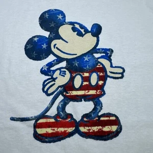 Mickey Mouse Shirt Mens XL Disney Store July 4th USA Flag DEADSTOCK NWT Y2K 9/11 - Picture 1 of 8