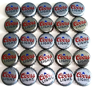 150 COORS LIGHT BEER BOTTLE CAPS SILVER GREY GRAY CHROME NO DENTS SLIVER BULLET - Picture 1 of 1