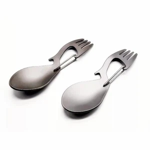 3-in-1 Fork MultiFunctional Bottle Opener Outdoor Camping Tableware - Picture 1 of 8