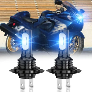 For Suzuki GSX1300R Hayabusa 2008-09 2011-18 H7 H9 LED Headlight 8000K blue Bulb - Picture 1 of 12