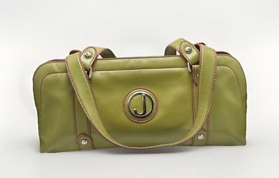 Bolso de Mano Nine West Retro Verde Rosa Letra "J" Imitación Cuero Cartera Cartera Y2K Foto 1 de 4