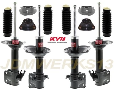 KYB 4 STRUTS SHOCKS STRUTS MOUNTS BOOTS KIT For SUBARU IMPREZA WRX WAGON 02 - 03 - Изображение 1 из 4