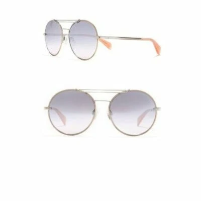 Nuevas gafas de sol Rag & Bone para mujer plateadas redondas con montura de metal 59 mm estuche 100 % UV Foto 1 de 4