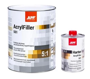 SET APP 020410+020508 HS Filler acrilico 5:1 bianco incl. indurente normale 4,8 L | Verde - Foto 1 di 4