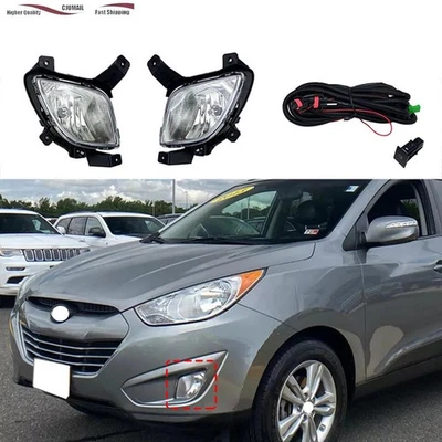 Luces antiniebla parachoques delantero izquierdo derecho + kit de cables para Hyundai Tucson IX35 2010-2014 Foto 1 de 4