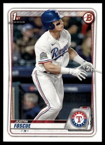 2020 Bowman Draft Justin Foscue Texas Rangers #BD-124 - Picture 1 of 2