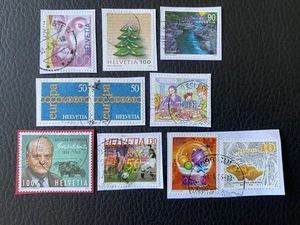 Konvolut 10 Briefmarken Schweiz verschiedene Jahre - auf Fragment - Briefmarken L70 - Bild 1 von 1