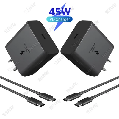 45W Super Fast Charger Power Adapter USB C Cable For Samsung S25 24 23 22 21 20 - Image 1 of 4