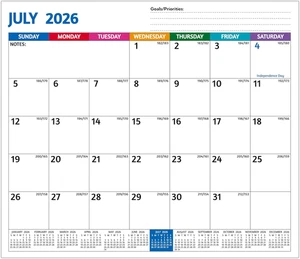 Calendario magnético 2026 para refrigerador - 19 meses, bloques grandes, listas de tareas pendientes - Imagen 1 de 12