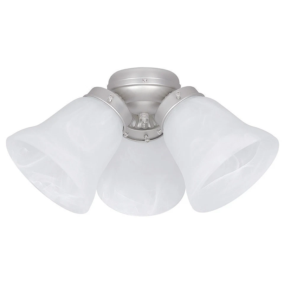 Sunset Lighting 3-Light Satin Nickel LED Ceiling Fan Light Kit F7772-53-MB-LED - Image 1 of 1