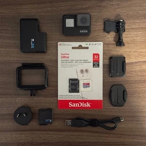 GoPro HERO7 Black Action Camera + Accessories + Charger - GOOD Condition - Picture 1 of 17