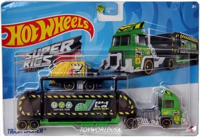 Camión de basura Hot Wheels Hauler Super Rigs 2022 Foto 1 de 2
