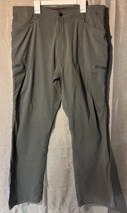 Wrangler ATG Cargo Pants Mens 36x30 Green Outdoor Performance Hiking Flex Waist - Picture 1 of 6