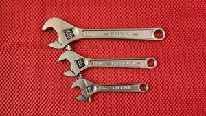 3 CRAFTSMAN MADE IN U.S.A. ADJUSTABLE WRENCHES, 6"-150mm, 8"-200mm, & 10"-250mm - Picture 1 of 6
