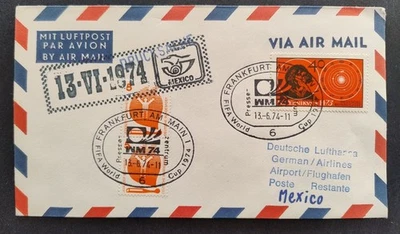 Germany stamp 1974 FIFA Cup cover FDC Sports - Mexico, as seen combine shipping - Image 1 of 2