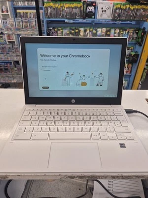 HP 11a-na0502sa 11.6" Chromebook- Mediatek MT8183- 32GB eMMC - White - Image 1 of 4