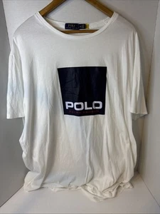 Polo Ralph Lauren Classic Fit Tee Shirt Mens Sz XXL White Logo Pony - Picture 1 of 5