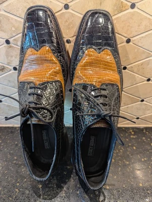 Vintage Stacy Adams Men's Armato Oxford Size 9 And 1/2 Men's Shoe Dress - Image 1 of 4