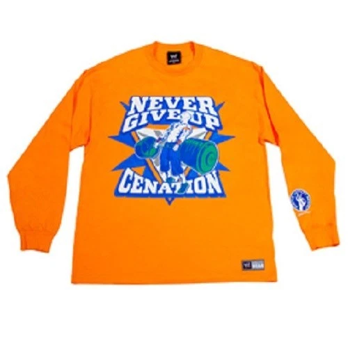 Camiseta Manga Larga CATCH WWE JOHN CENA Naranja Adulto Talla M Foto 1 de 1