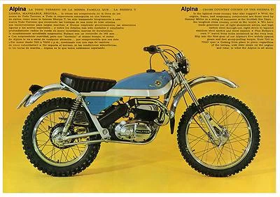 BULTACO Folleto Alpina 350 250 175 125 Pruebas 1971 1972 1973 1974 Catálogo REPRO Foto 1 de 2