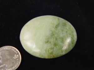 BUTW Serpentine/Jade Massage Palm Worry Pocket Healing Stone with bag 7589K - Picture 1 of 3
