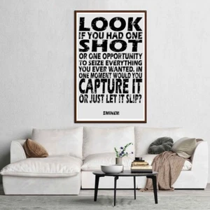 Look If You Had One Shot, Quote Art, Song Lyrics Wall Decor, Workplace Print, - Picture 1 of 9