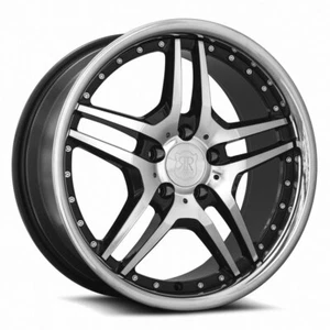 18x8 MRR RW2 5x112 +45 Black Chrome Lip Wheels (Set of 4) - Picture 1 of 3